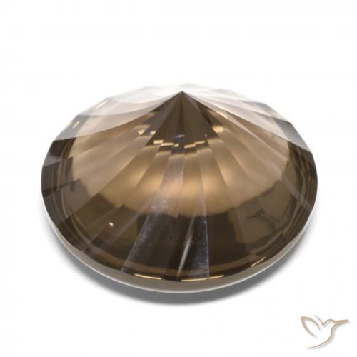 cuarzo ahumado Marrón claro natural de 12.74 ct, Redondo, Transparente