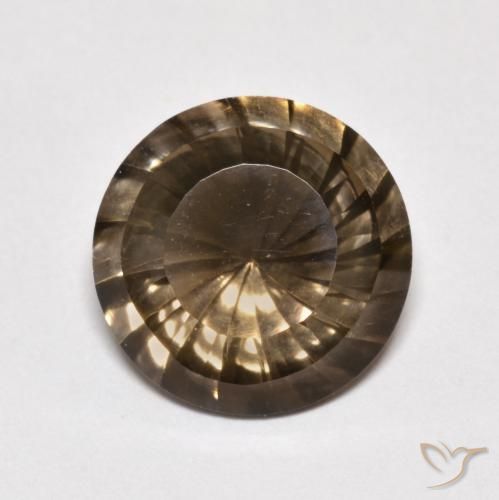 5.58ct Natural Moca claro cuarzo ahumado, Redondo, VVS