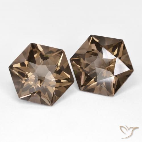 Gemas de cuarzo ahumado Marrón claro natural de 18.61 ct, Elegante, VVS