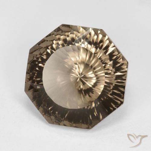 cuarzo ahumado Moca claro natural de 8.82 ct, Corte Octágono / Esmeralda, VVS