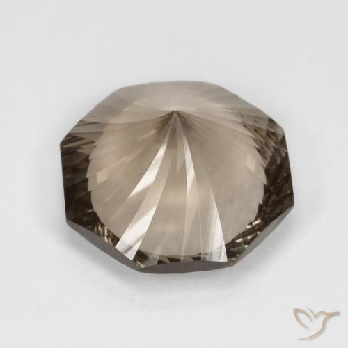 cuarzo ahumado Moca claro natural de 8.82 ct, Corte Octágono / Esmeralda, VVS