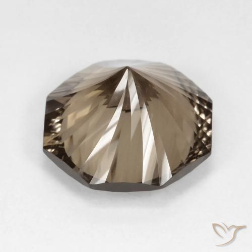 cuarzo ahumado Marrón cálido natural de 9.48 ct, Corte Octágono / Esmeralda, VVS