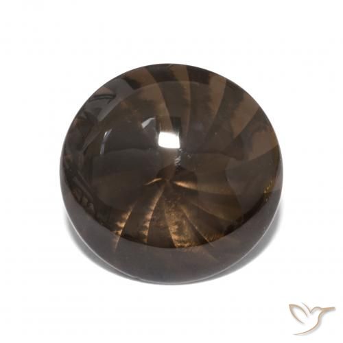4.93ct Natural Marrón medio cuarzo ahumado, Redondo, Transparente
