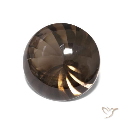 cuarzo ahumado Marrón medio natural de 4.93 ct, Redondo, Transparente