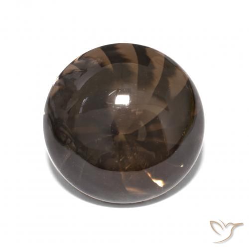 6.16ct Natural Marrón sombra cuarzo ahumado, Redondo, Transparente