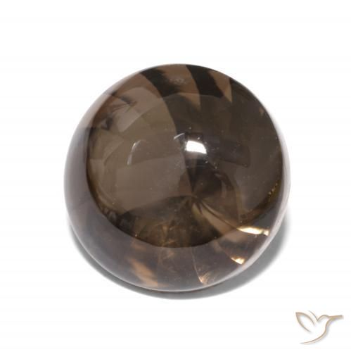 cuarzo ahumado Marrón sombra natural de 6.16 ct, Redondo, Transparente