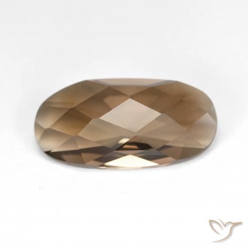 4.76ct Natural Marrón cálido cuarzo ahumado, Ovalada, VVS-VS