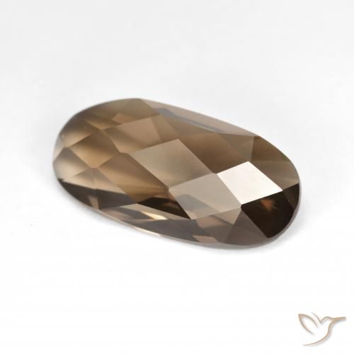 cuarzo ahumado Marrón cálido natural de 4.76 ct, Ovalada, VVS-VS