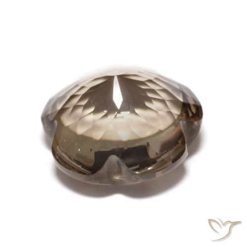 cuarzo ahumado Marrón nogal natural de 4.98 ct, Corte Flor, Transparente
