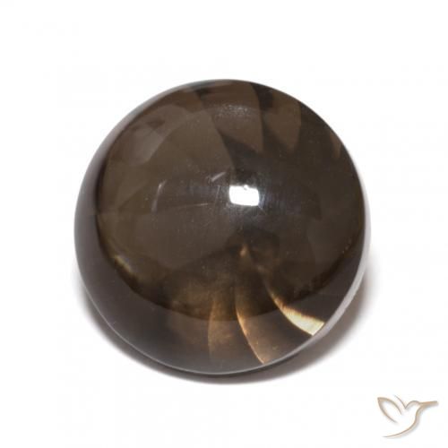 cuarzo ahumado Marrón sombra natural de 6.18 ct, Redondo, Opaco
