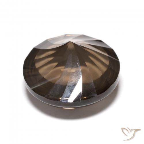cuarzo ahumado Marrón sombra natural de 6.18 ct, Redondo, Opaco