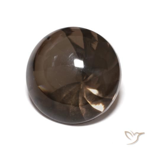 cuarzo ahumado Marrón oscuro natural de 5.78 ct, Redondo, Transparente