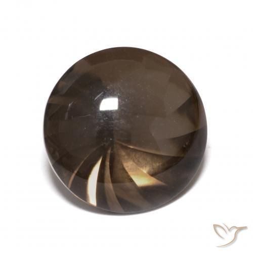 cuarzo ahumado Marrón sombra natural de 5.56 ct, Redondo, Transparente