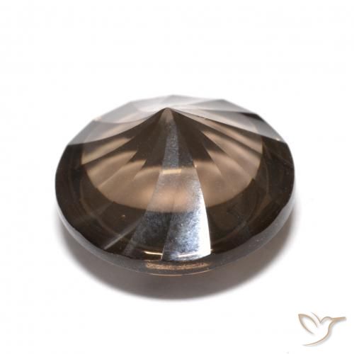 cuarzo ahumado Marrón sombra natural de 5.56 ct, Redondo, Transparente