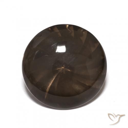 5.14ct Natural Marrón sombra cuarzo ahumado, Redondo, Transparente