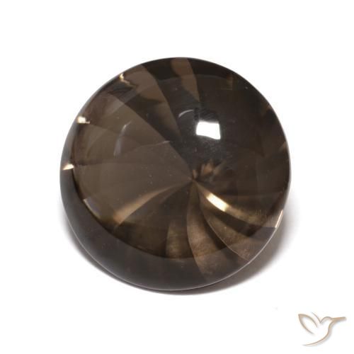 cuarzo ahumado Marrón sombra natural de 5.14 ct, Redondo, Transparente