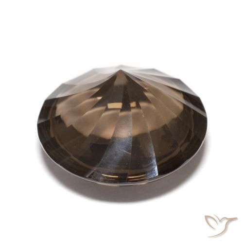 cuarzo ahumado Marrón sombra natural de 5.14 ct, Redondo, Transparente