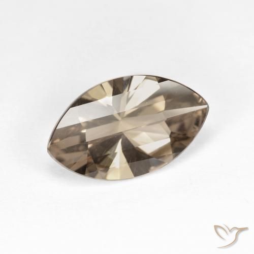 cuarzo ahumado Moca claro natural de 2.48 ct, Marquesa, VVS