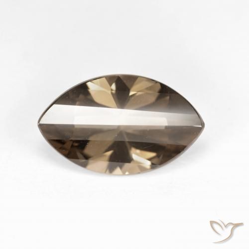 2.70ct Natural Marrón cálido cuarzo ahumado, Marquesa, VVS