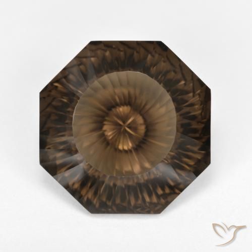 7.48ct Natural Marrón nogal cuarzo ahumado, corte esmeralda, VVS
