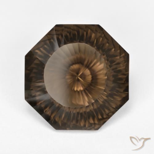 cuarzo ahumado Marrón nogal natural de 7.48 ct, Corte Octágono / Esmeralda, VVS