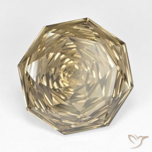cuarzo ahumado Marrón amarillo claro natural de 12.80 ct, Corte Octágono / Esmeralda, VVS