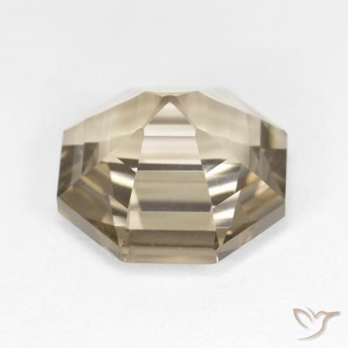 cuarzo ahumado Marrón pálido natural de 5.82 ct, Corte Octágono / Esmeralda, VVS