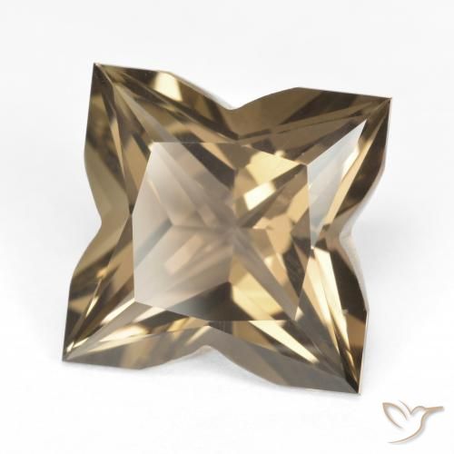 cuarzo ahumado Marrón claro medio natural de 6.94 ct, Elegante, VVS