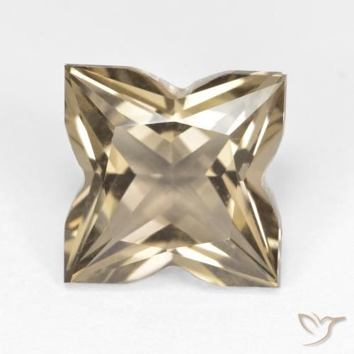 4.26ct Natural Marrón amarillo claro cuarzo ahumado, Elegante, VVS