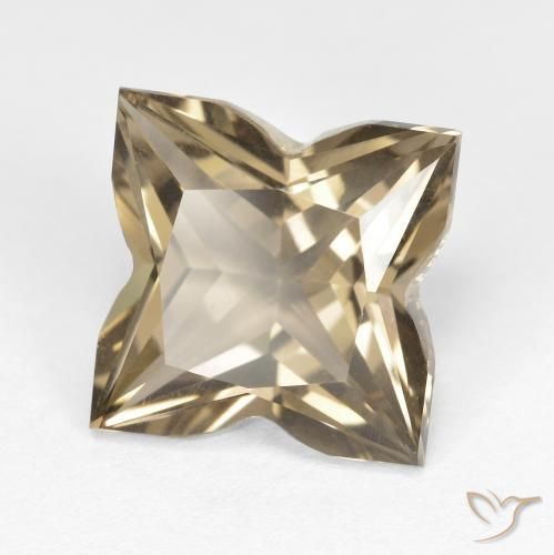 cuarzo ahumado Marrón amarillo claro natural de 4.26 ct, Elegante, VVS