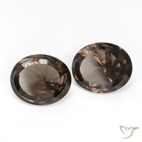 Gemas de cuarzo ahumado Marrón cálido natural de 8.10 ct, Ovalada, VVS-VS