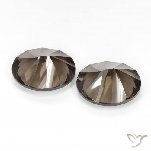 Gemas de cuarzo ahumado Marrón cálido natural de 8.10 ct, Ovalada, VVS-VS