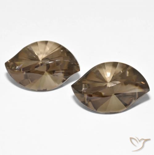 20.96ctw Natural Moca claro cuarzo ahumado, Marquesa, Transparente