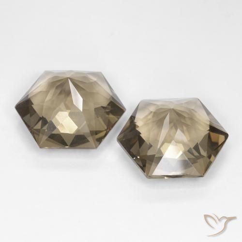 Gemas de cuarzo ahumado Marrón amarillo claro natural de 18.92 ct, Elegante, VS
