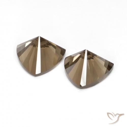 Gemas de cuarzo ahumado Marrón oscuro natural de 5.11 ct, Trillón, VVS