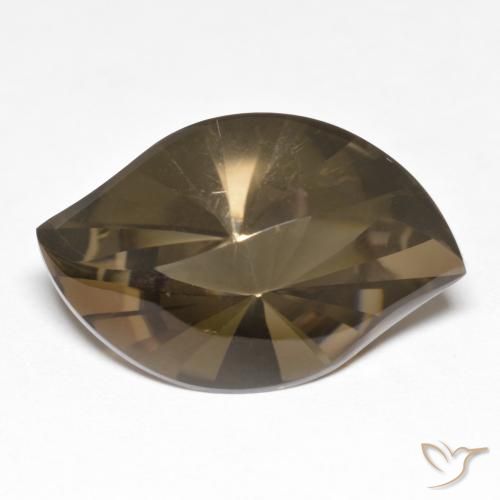 10.26ct Natural Marrón claro medio cuarzo ahumado, Marquesa, Transparente