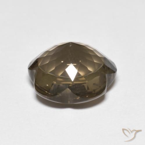 cuarzo ahumado Marrón cálido natural de 4.99 ct, Corte Flor, Transparente