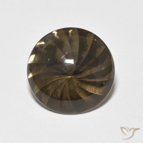 5.22ct Natural Moca claro cuarzo ahumado, Redondo, Transparente