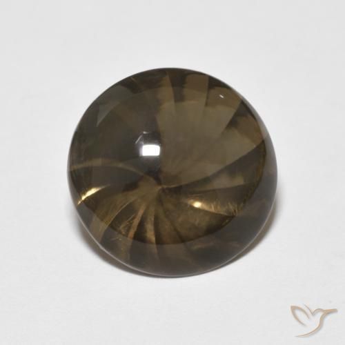 cuarzo ahumado Moca claro natural de 5.22 ct, Redondo, Transparente