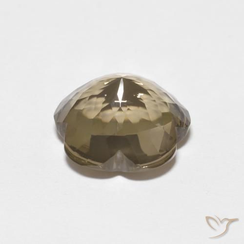 cuarzo ahumado Marrón tortilla claro natural de 4.38 ct, Corte Flor, Transparente