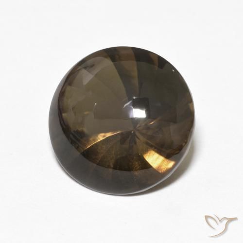 cuarzo ahumado Marrón natural de 5.21 ct, Redondo, Transparente