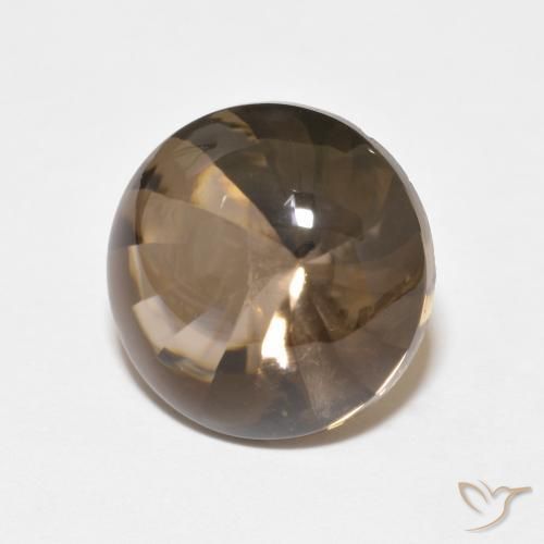 cuarzo ahumado Marrón medio natural de 6.14 ct, Redondo, Transparente