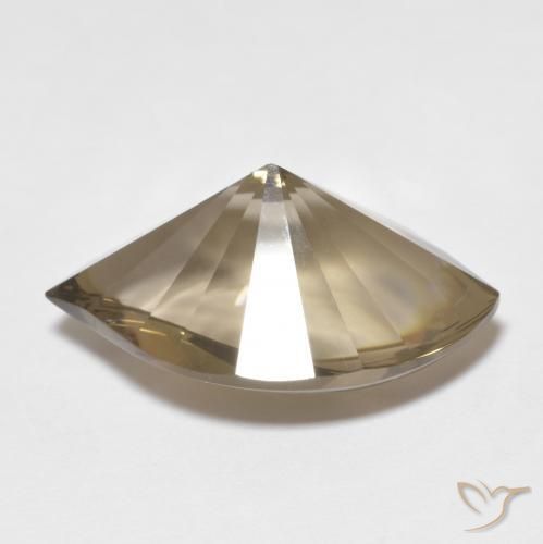 cuarzo ahumado Marrón cálido natural de 10.70 ct, Marquesa, Transparente