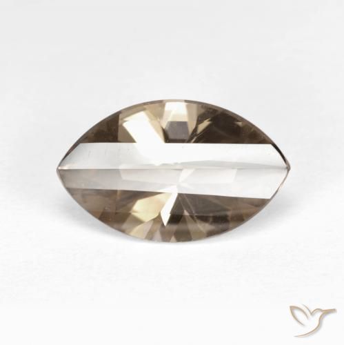 2.43ct Natural Marrón sombra cuarzo ahumado, Marquesa, VVS