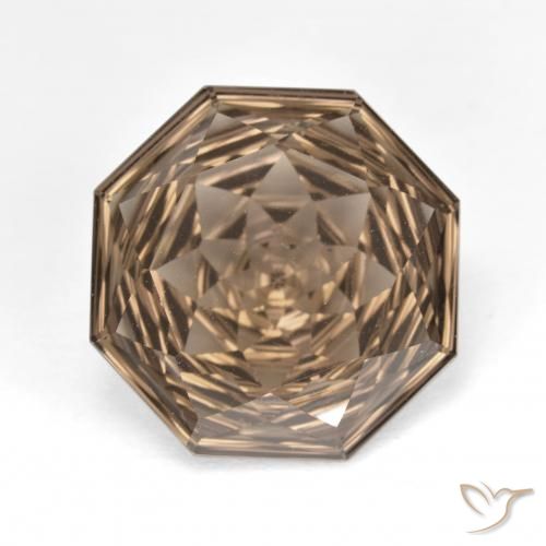 7.84ct Natural Marrón claro cuarzo ahumado, corte esmeralda, VVS