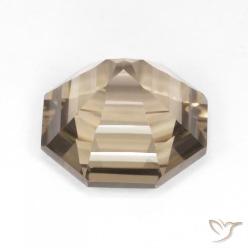 cuarzo ahumado Marrón mocha natural de 5.52 ct, Corte Octágono / Esmeralda, VVS