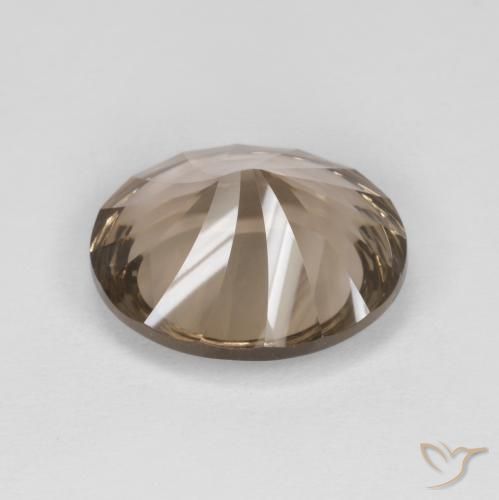 cuarzo ahumado Marrón claro medio natural de 6.74 ct, Ovalada, VVS