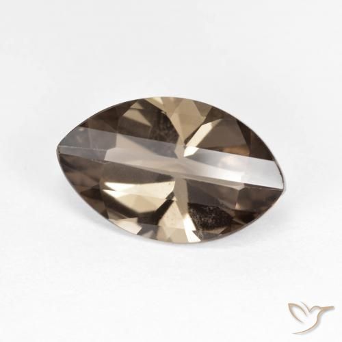 cuarzo ahumado Marrón sombra natural de 2.89 ct, Marquesa, VVS