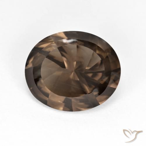 3.97ct Natural Marrón nogal cuarzo ahumado, Ovalada, VVS