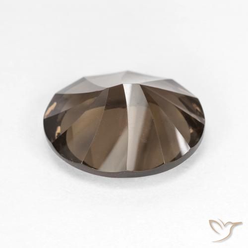 cuarzo ahumado Marrón nogal natural de 3.97 ct, Ovalada, VVS